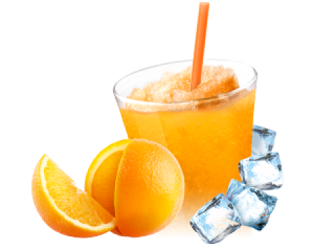 Suroviny na ledovou tříšť a frappé - pomeranč