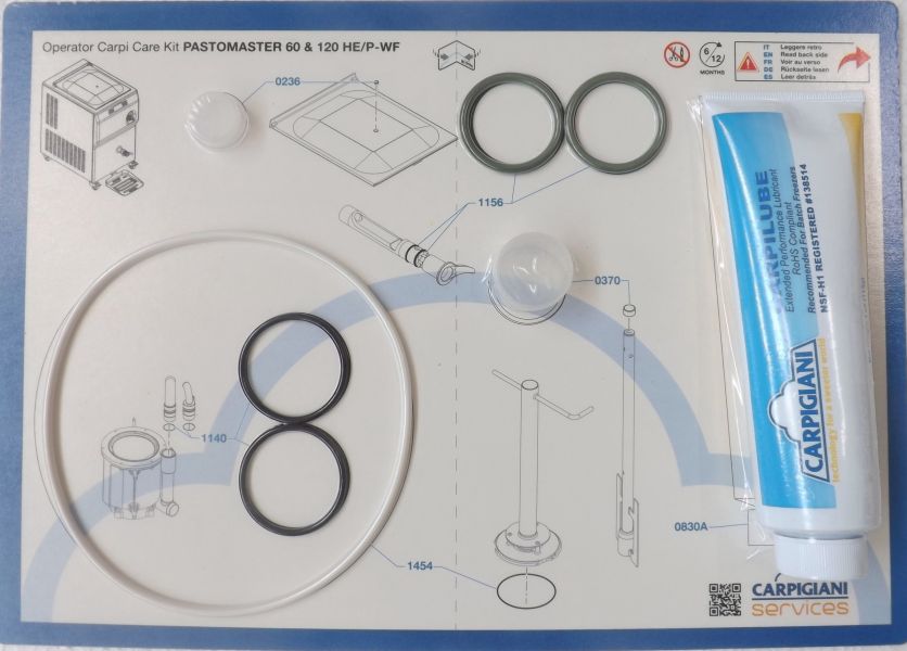 CARPIGIANI sada tesnení na pasterizáciu zmrzliny 745