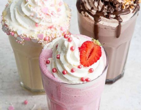 Prášková směs pro výrobu milkshake
