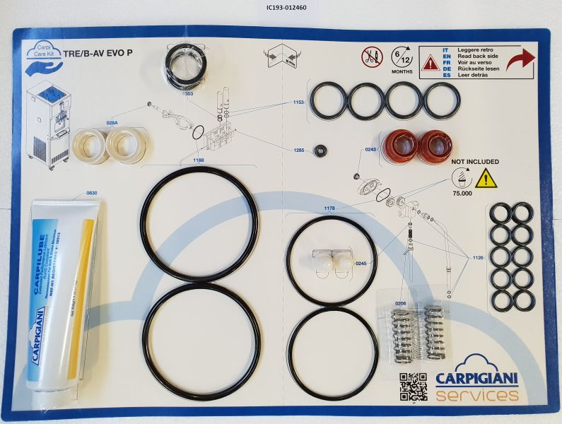 CARPIGIANI sada tesnení na točenou zmrzlinu TRBP-EVO 740